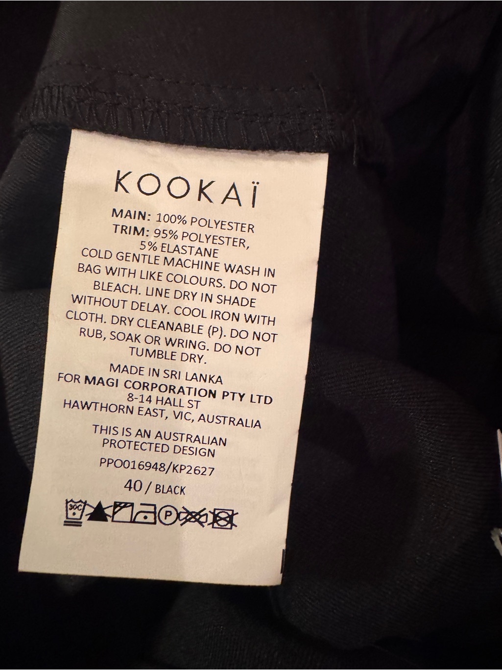 Nwt Kooka Ariel Black Pleated Tailored Shorts U.S. Size 8. Business Or Casual — image 8 of 8